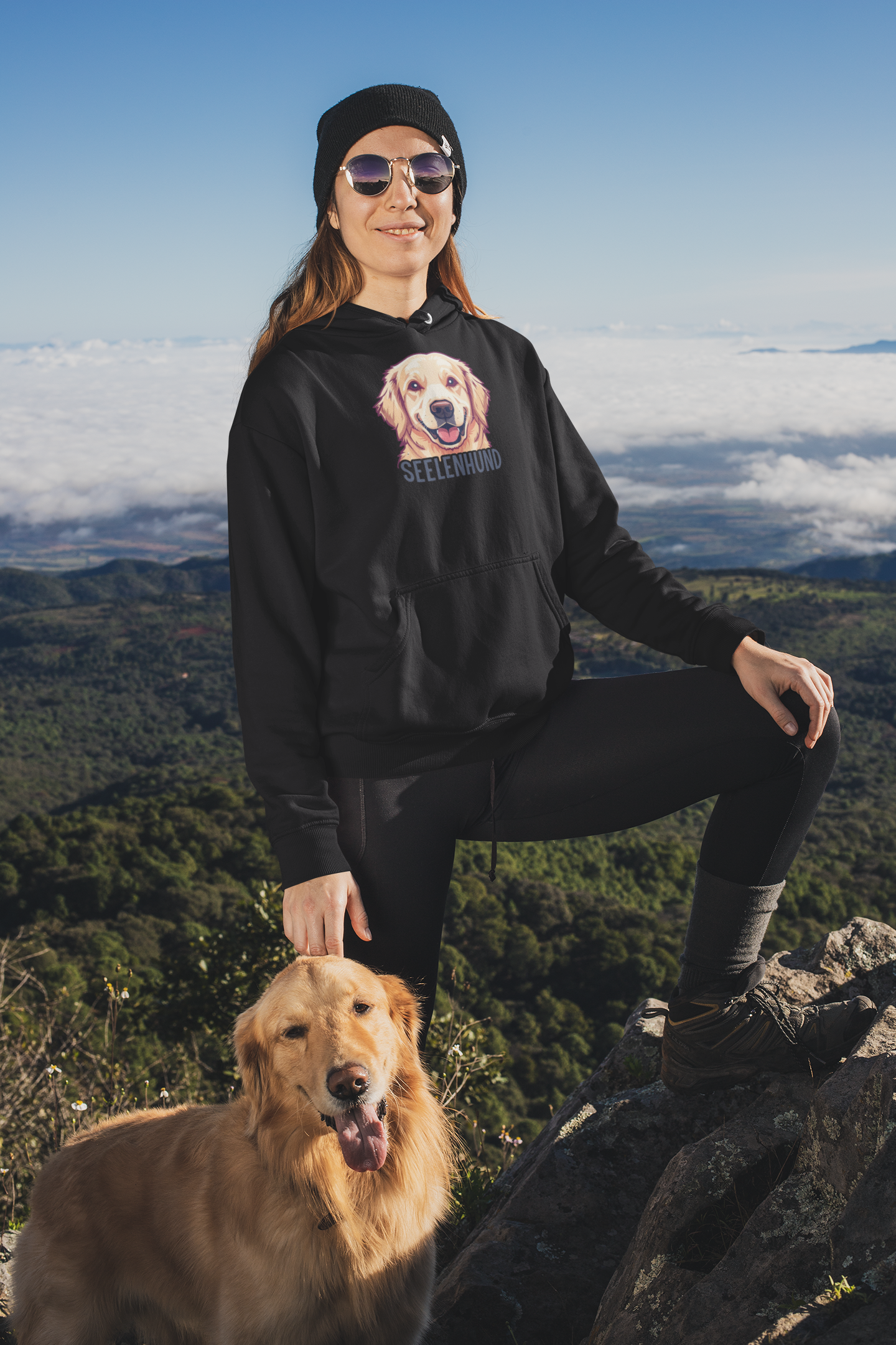 Premium Pfotenpoesie Hoodie Seelenhund