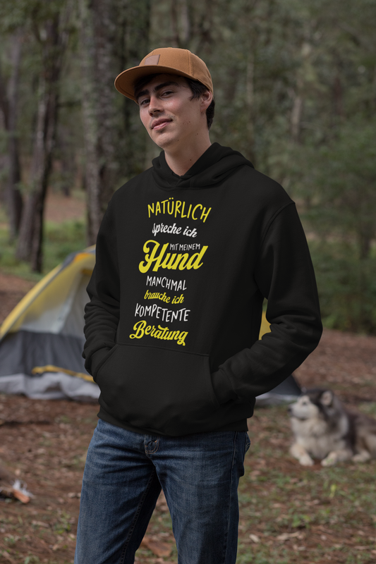 Premium Pfotenpoesie Hoodie Natürlich Spreche ich mit meinem Hund