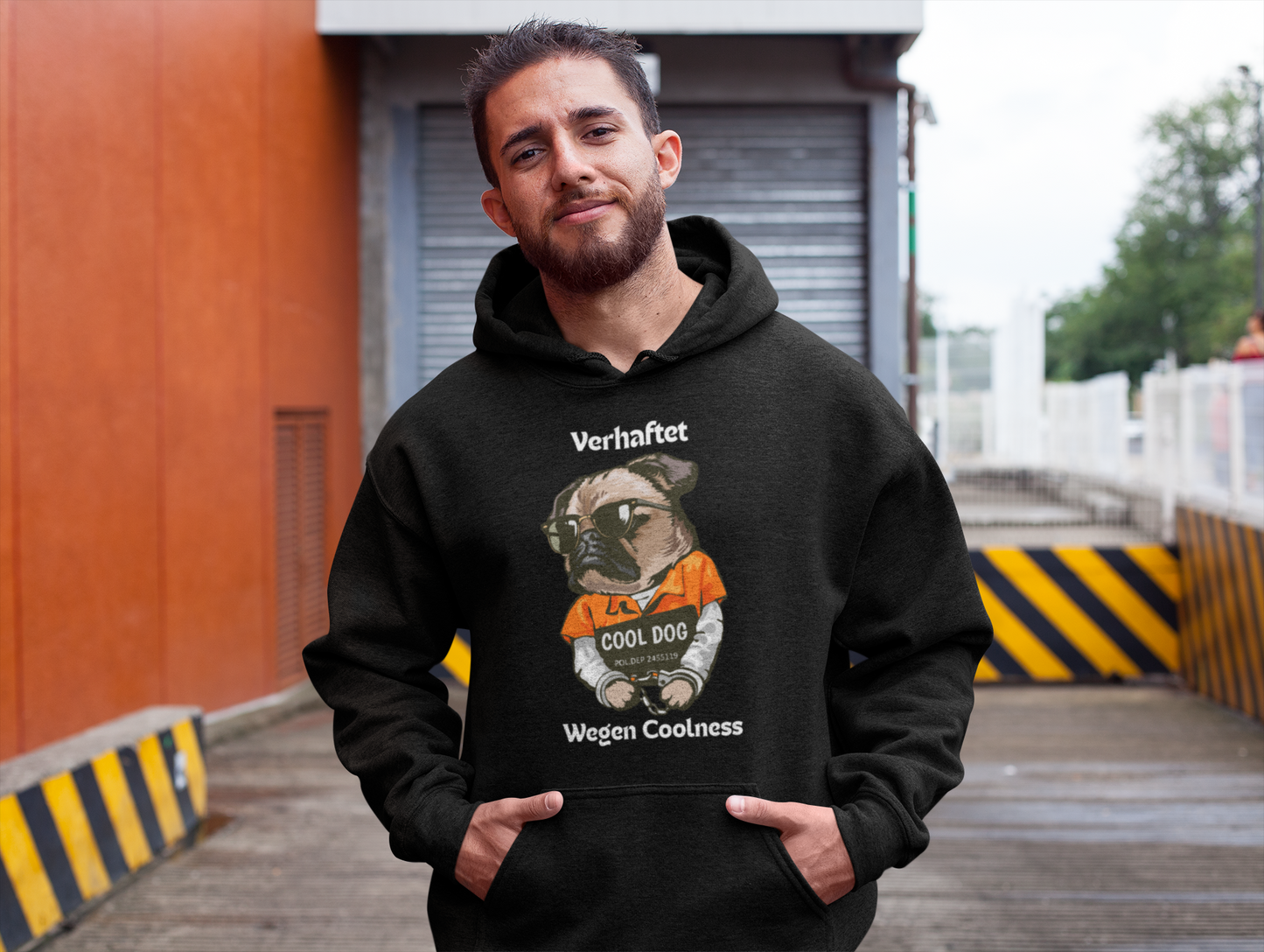 Premium Pfotenpoesie Hoodie Verhaftet